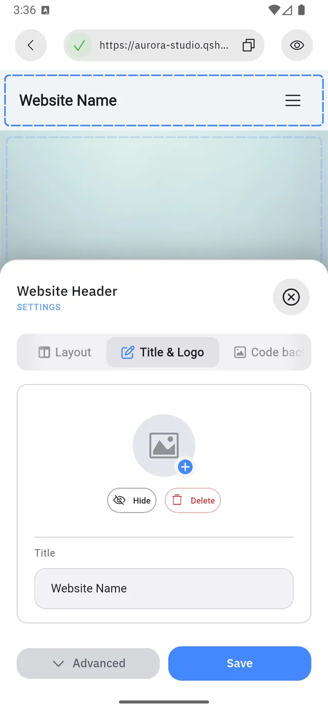 The header editor